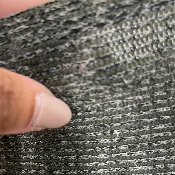 Max Studio Army Green Ribbed 3/4 sleeve Boxy Tunic Lagenlook Top size 2X - Picture 7 of 8